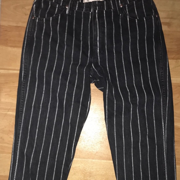 Reformation Denim - Black&White Striped Pants